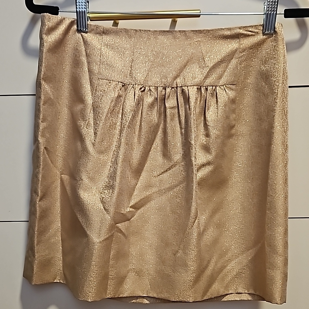 J. Crew 8 Elegant Gold Skirt